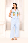 Blue cotton co ord set