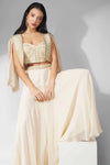 Handworked Gilet Set With Corset & Divider Elegance