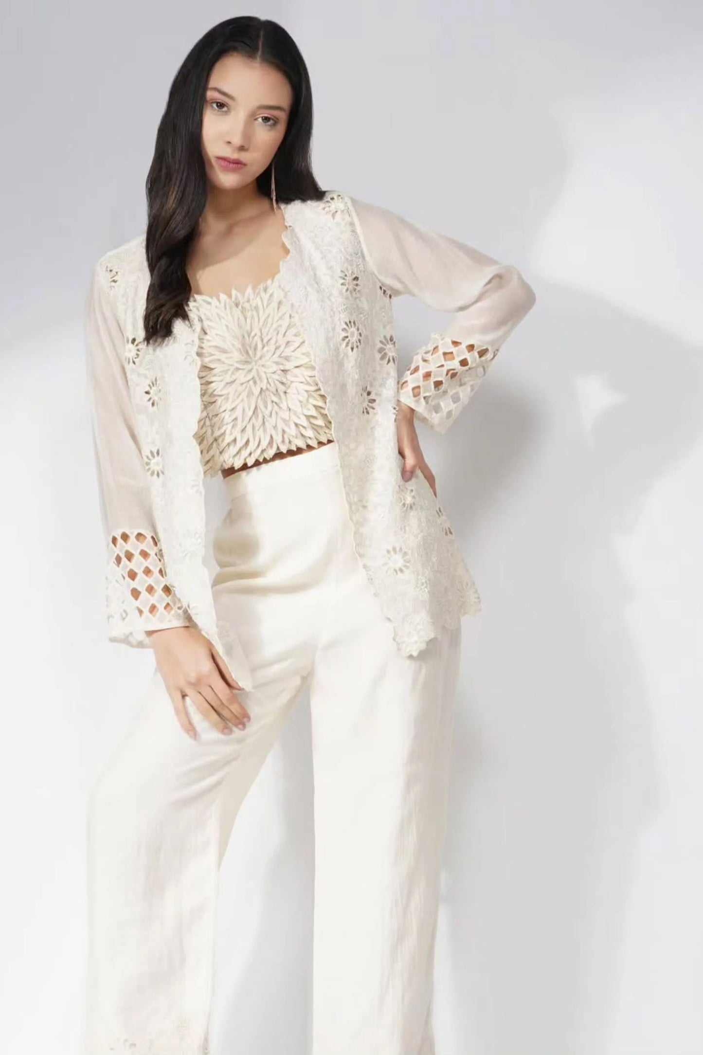 3d Sunflower Bustier And Jacket Set