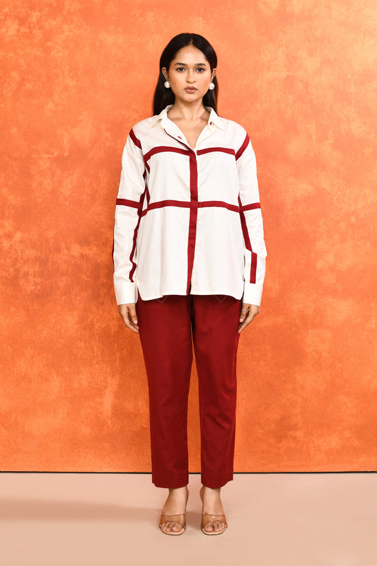 Red Shirt cotton co ord set