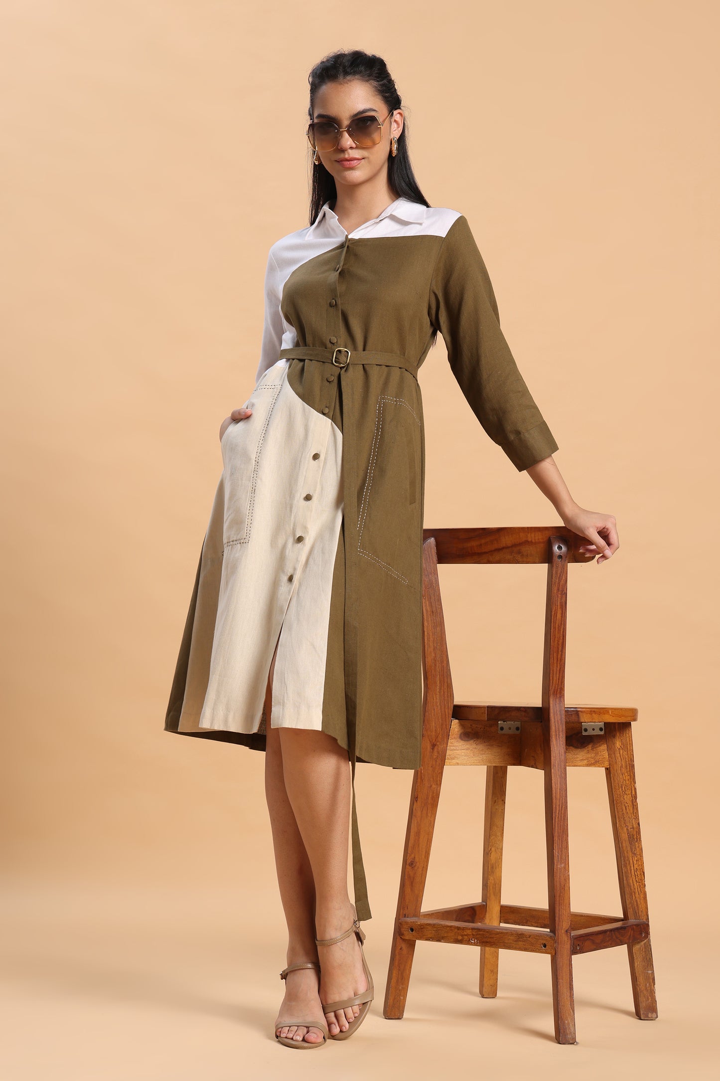 Green Linen dress