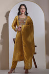 Tissue Kurta set with zardozi hand embroidery