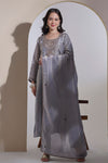 Tissue Kurta set with zardozi hand embroidery