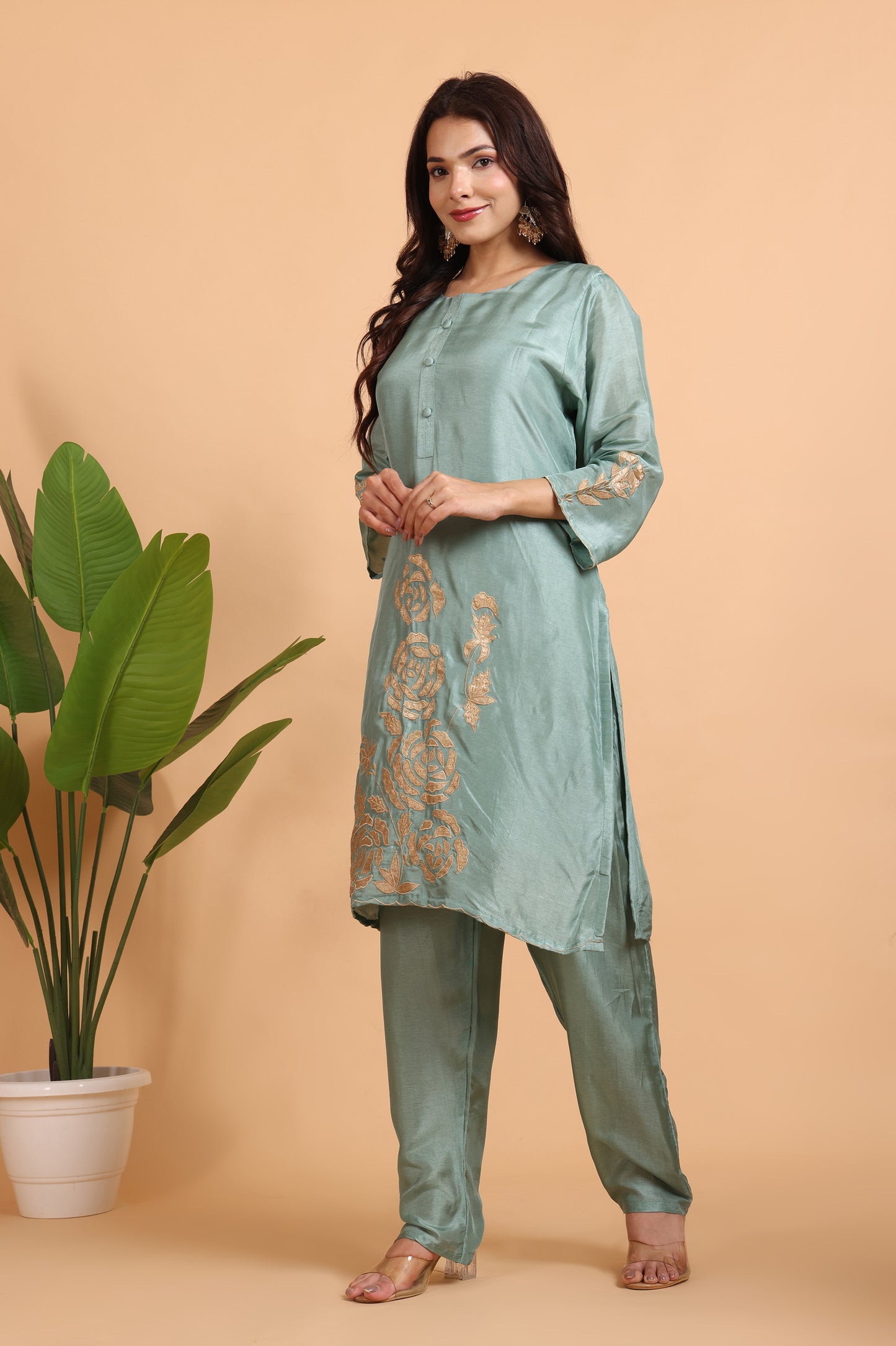 Sky Blue silk kurta set