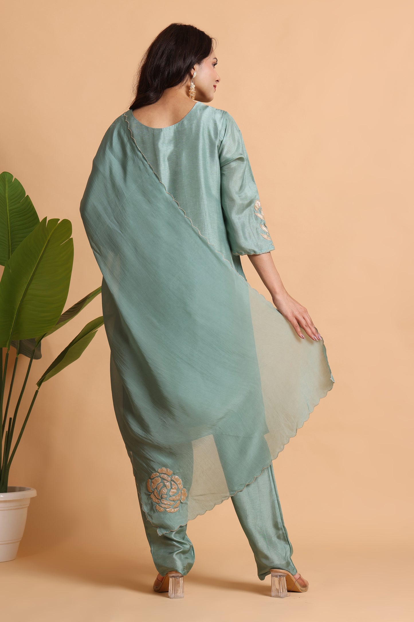 Sky Blue silk kurta set